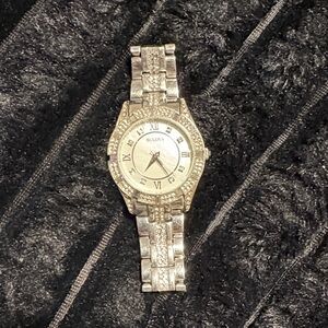 Bulova Women's Silver Watch with Crystal Accents